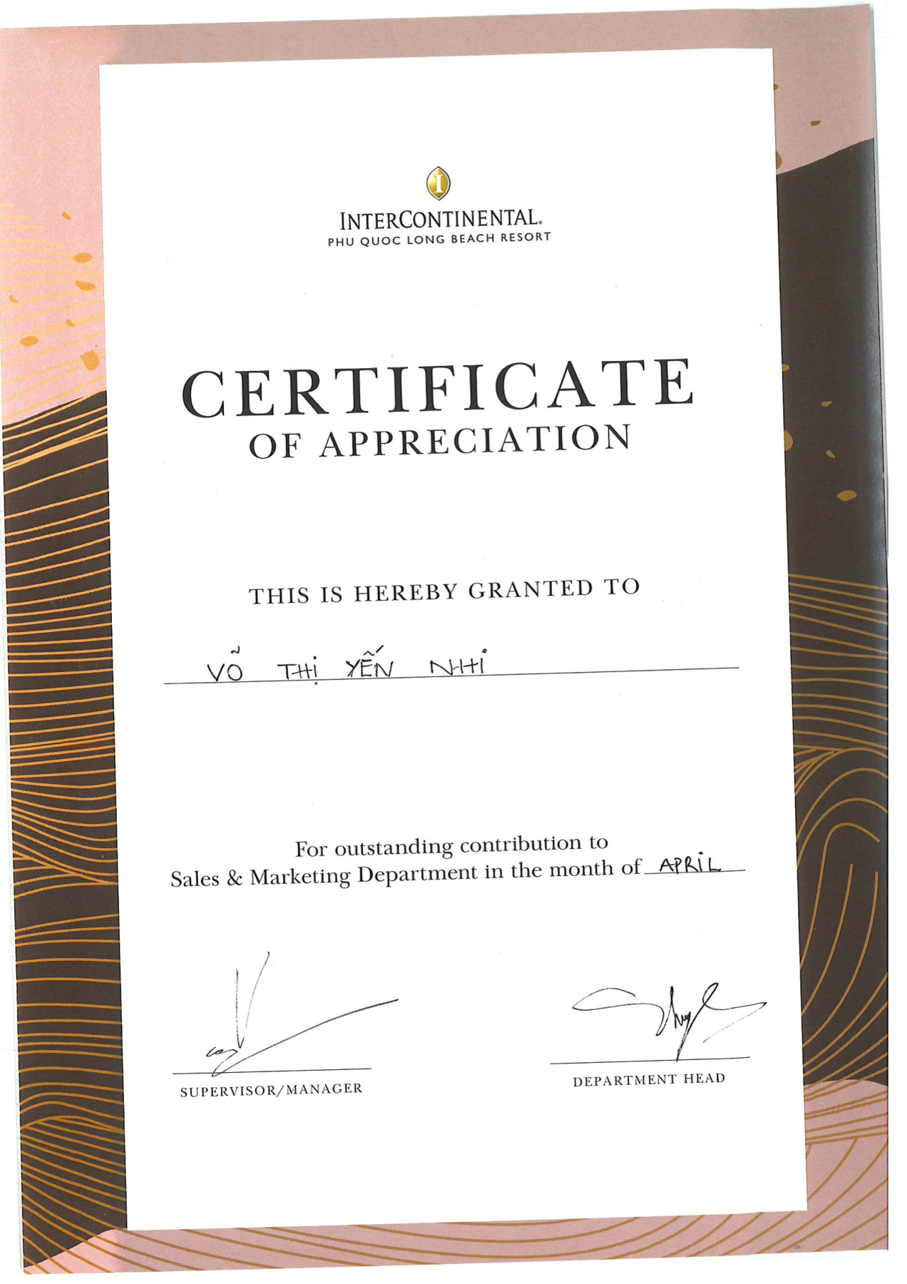 Best Contributor Award